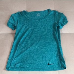 Nike Teal DRI-FIT Athletic Scoop Neck Tee, Size S